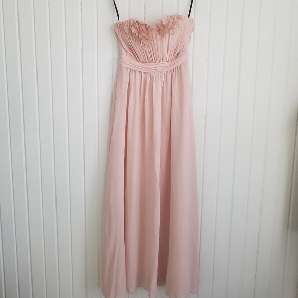 H&M Womens Size 4 Chiffon Maxi Strapless Special Occasion Evening Formal Dress - Picture 2 of 6